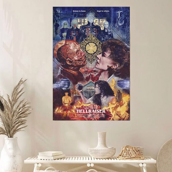 Poster Hellraiser (1987) Poster Classic Horror Movie Poster Size 24''x36'' GoldenGate JSC - 8X12, UNFRAMED