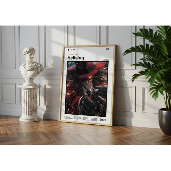 Poster Hellsing Anime Poster: Vintage Manga Art Print 24X36, UNFRAMED