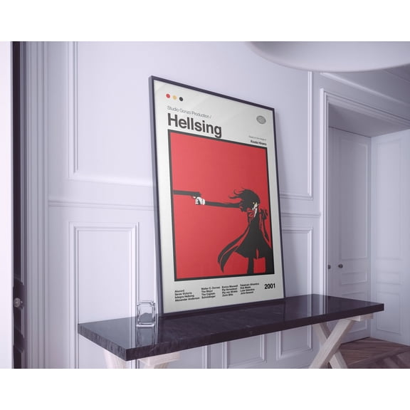 Poster Hellsing Poster | Hellsing Ultimate Anime Print | Anime Poster | Anime Manga Art Print | Minimalist Poster | Vintage Print 12X18, UNFRAMED