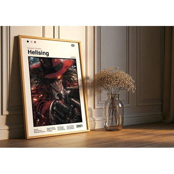 Poster Hellsing Ultimate Anime Poster : Minimalist Anime Manga Art Print 8X12, UNFRAMED
