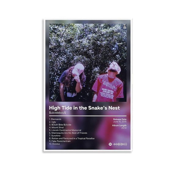 Poster, High Tide In The Snake'S Nest, Album Cover, Canvas Poster For Bedroom Decor, Office Room Gift