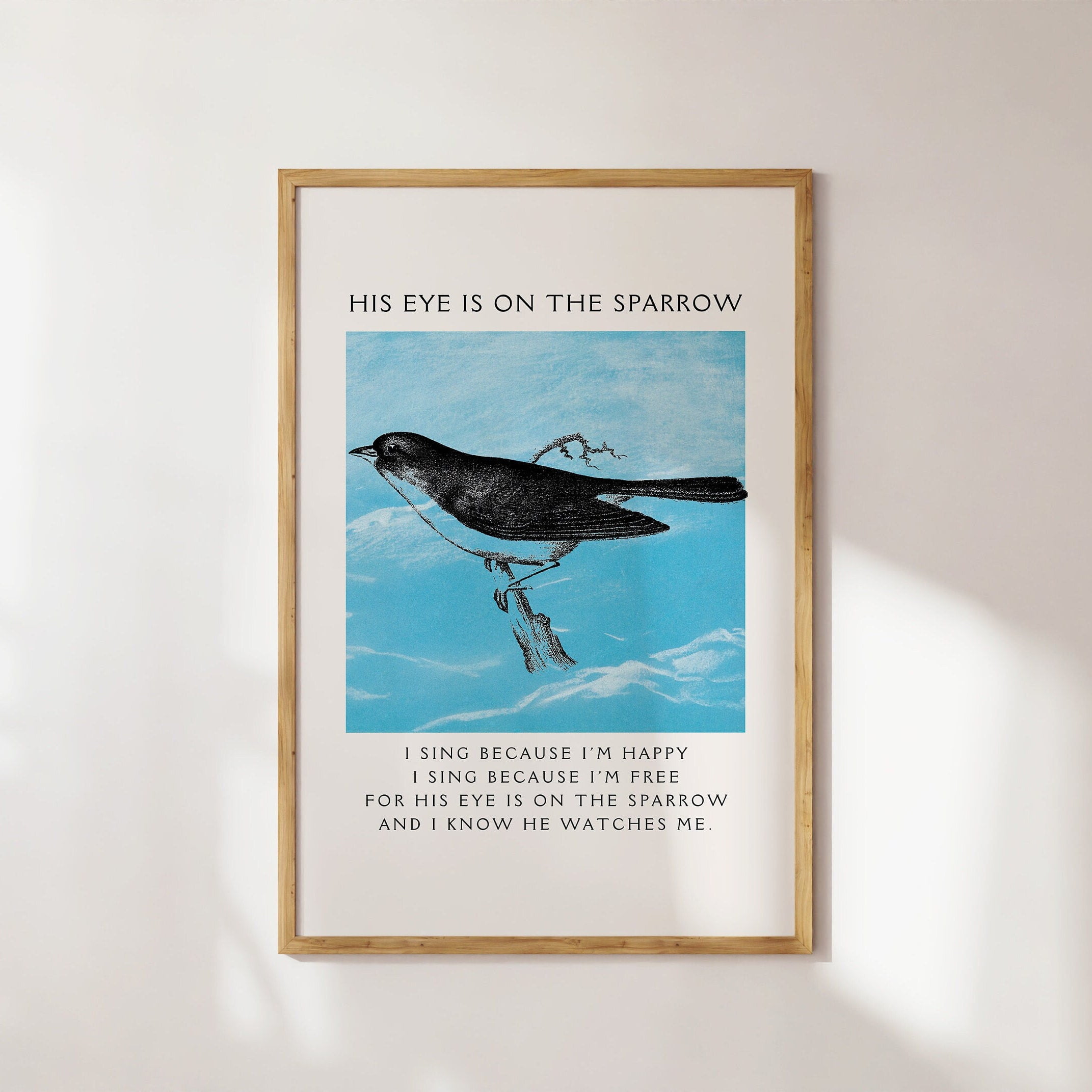 His Eye Is On The Sparrow Selah POSTER His Eye Is On The Sparrow, Christian Wall Art, Hymn, Wall Art