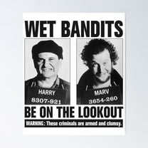 Poster Home Alone Wet Bandits - No Framed, Vintage Wall Art, Trendy Retro Print, Positive Quote Poster, Room Decor, Wall Art, 8x12