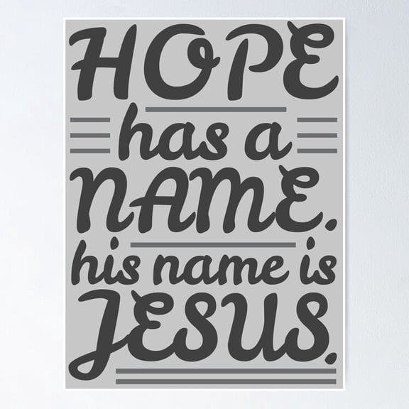 Poster Hope Has A Name Poster - No Framed, Vintage Wall Art, Hot Trend!, 8x12
