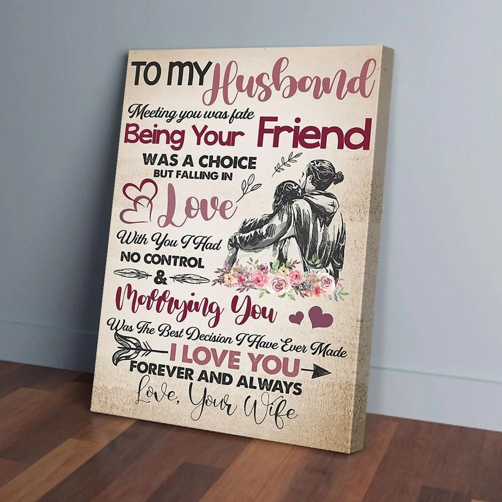 Poster To My Husband Meeting You Was Fate Your Wife Couple- UNFRAMED ...
