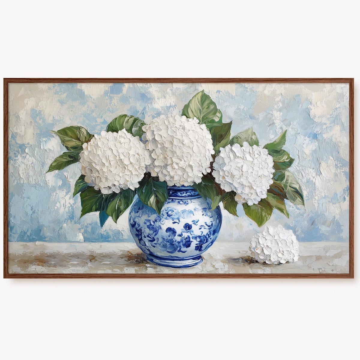 Poster Hydrangea Tv Art Spring Frame Tv Art Chinoiserie Jar Screensaver