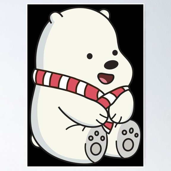 Poster Ice Bear Poster - No Framed, Vintage Wall Art, Hot Trend!, 12x18