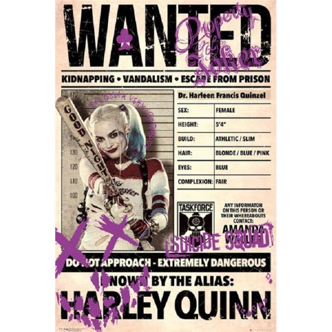 HARLEY QUINN (SUICIDE SQUAD) POSTER 24 X 36 INCH Looks Awesome!