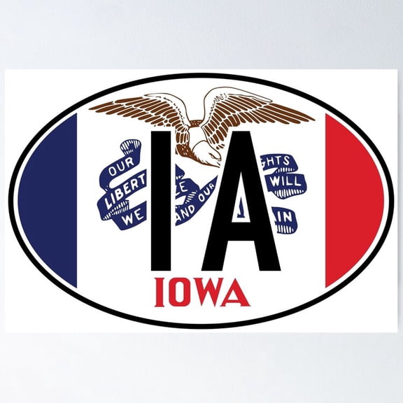 Poster Iowa Vehicle Registration Code - No Framed, Vintage Wall Art, Trendy Retro Print, Positive Quote Poster, Room Decor, Wall Art, 8x12