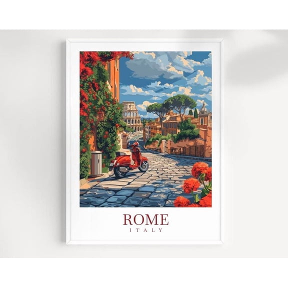 Poster Italy Travel Print Wall Art Rome Wall Hanging Home Decor Rome Gift Art Lovers Italy Art Lover Gift Rome Print Italy Wall Art Decor