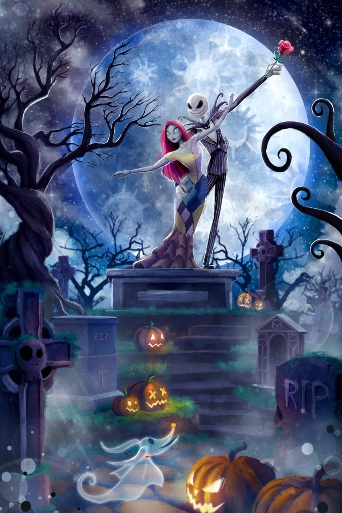 Poster Jack Skellington and Sally - Poster Jack Skellington Sally The Nightmare Before Christmas Print Artwork Gift Tim Burton UNFRAMED A41cf77f A01f 4515 9397 559986053c11.7129068ed4571ce028115745012e044e 