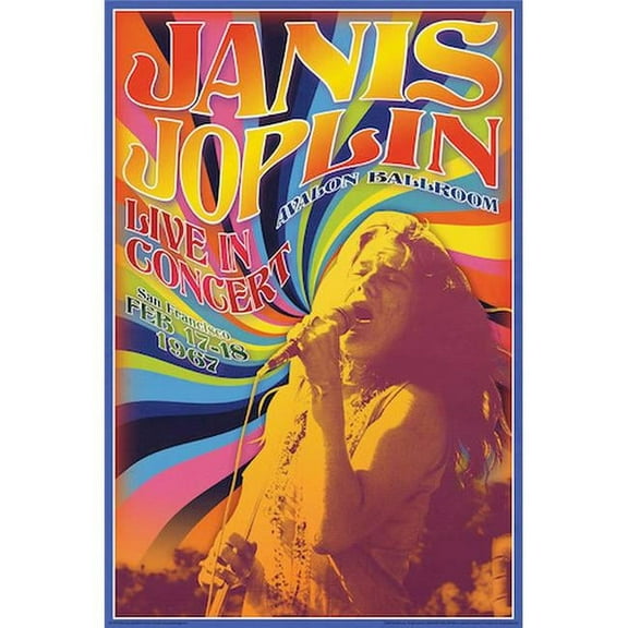 Janis Joplin  Concert Poster by Matthew de la Tour  24x36 Sold by Art.Com