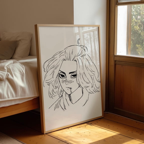 Poster Japanese Character Poster / Wall Art / Handmade Manga Fan Art Poster 16X24, UNFRAMED