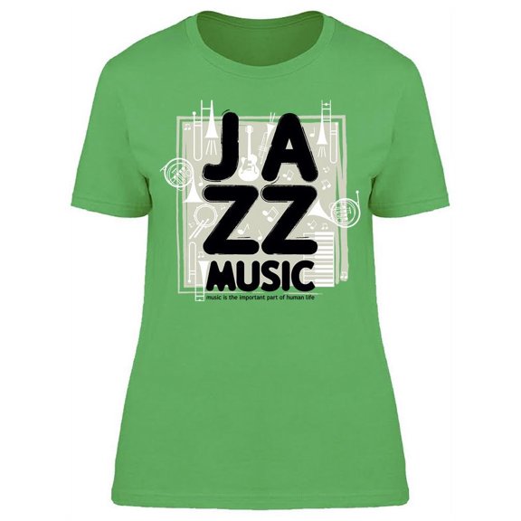 Poster: Jazz Music T-Shirt Women -Image by Shutterstock, Female Small