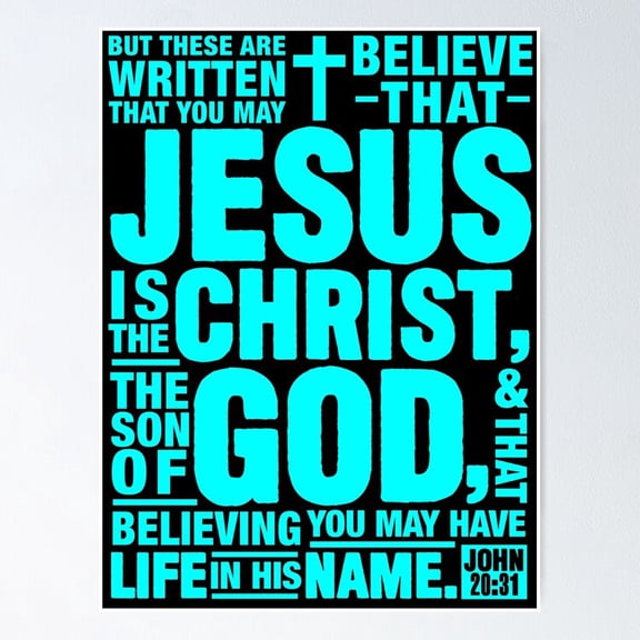 Poster John Jesus Is The Christ The Son Of God Poster - No Framed, Vintage Wall Art, Hot Trend!, 12x18