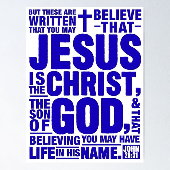 Poster John Jesus Is The Christ The Son Of God Poster - No Framed, Vintage Wall Art, Hot Trend!, 24x36