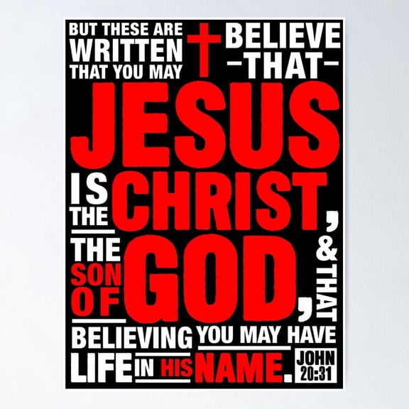 Poster John Jesus Is The Christ The Son Of God Poster - No Framed, Vintage Wall Art, Hot Trend!, 8x12