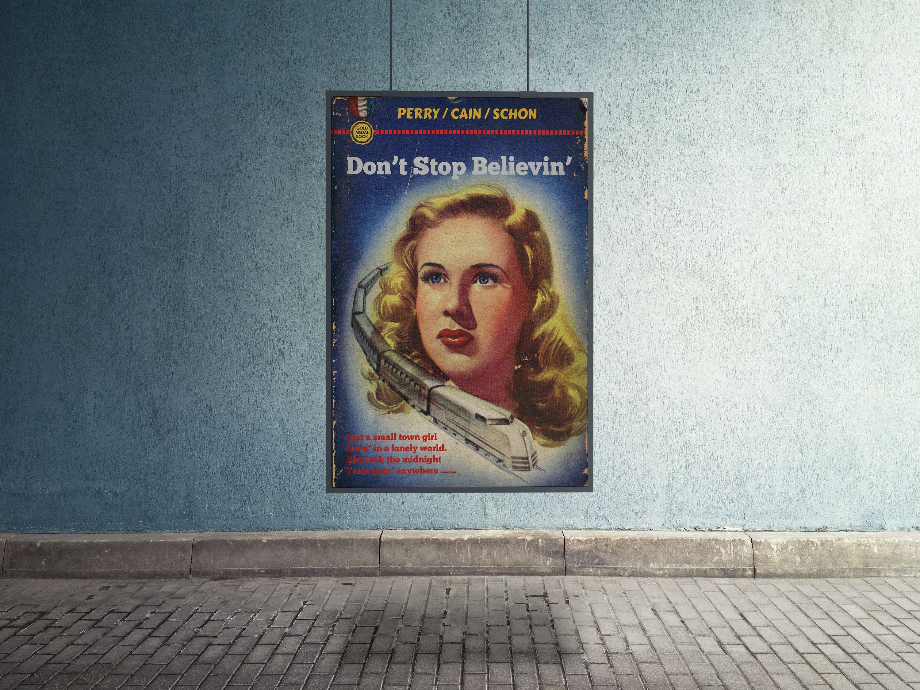 Journey Don't Stop Believin' Band T-Shirt - Offizieller Vintage Style Scarab Logo