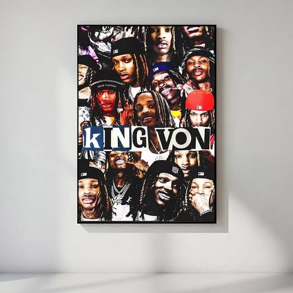 Poster King Von Rapper Wall Art Poster Print Picture Poster GoldenGate JSC - 8X12, UNFRAMED