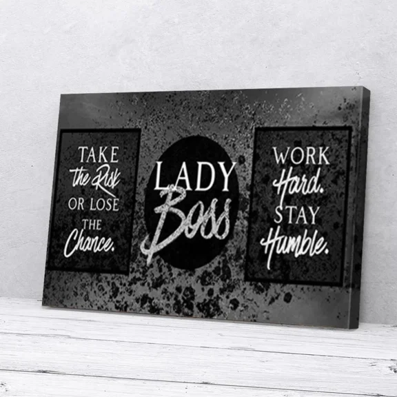 Poster Lady Boss Business - UNFRAMED Poster Prints, Wall Art For Home Decor Or Office - Great Gift Idea For Friends & Family, UNFRAMED-8x12