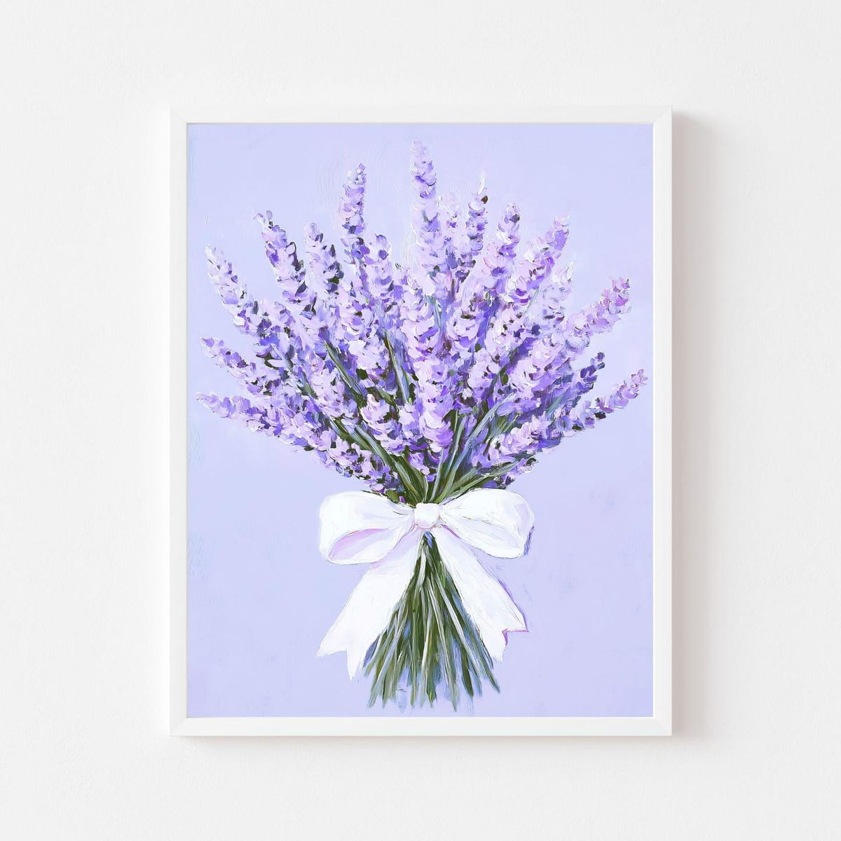 Poster Lavender Bouquet Wall Art Print | Purple Pastel Flower Painting ...