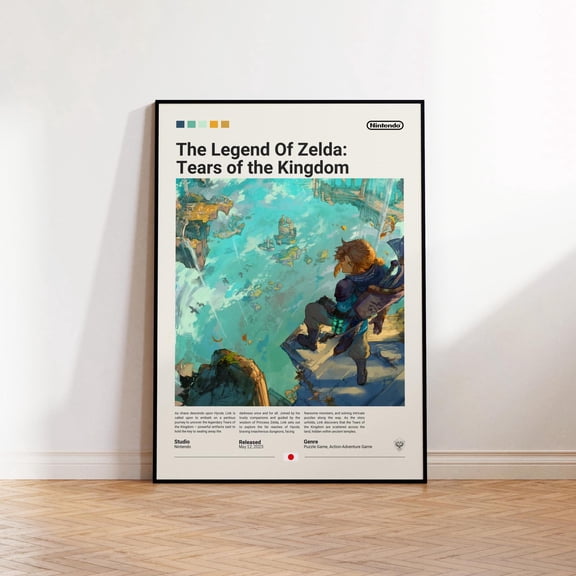 Poster The Legend of Zelda Poster, Gaming Room Poster, TOTK Poster, The Legend of Zelda Fan Gift, Gaming Print Poster, Gamer Gift,Video Game Poster WINXIE DECOR - 8X12, UNFRAMED