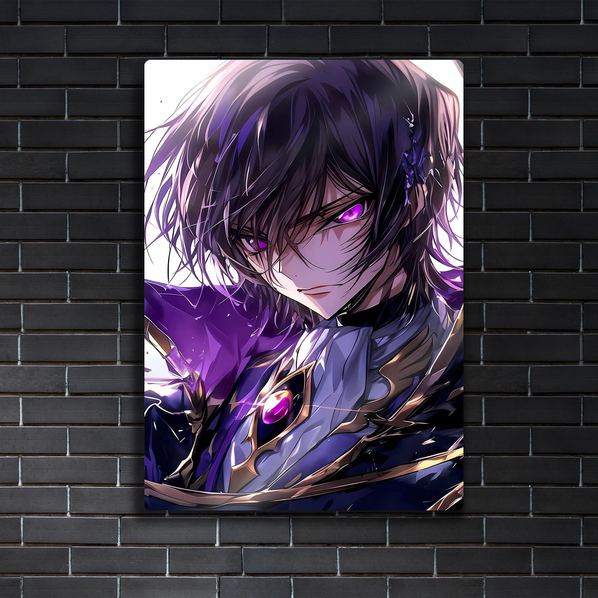 Poster Lelouch Lamperouge Metal Art - Purple Geass Poster - Code Geass ...