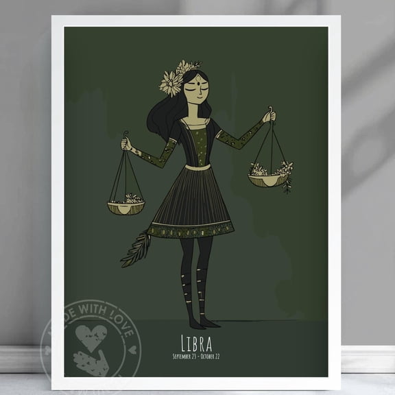 Poster Libra Zodiac Sign Poster Libra Horoscope Sign Libra Star Sign Libra Astrology Astrological Sign Birthday Gift Libra - #Libra Vintage Wall Arthot Trend! , Poster Print Only