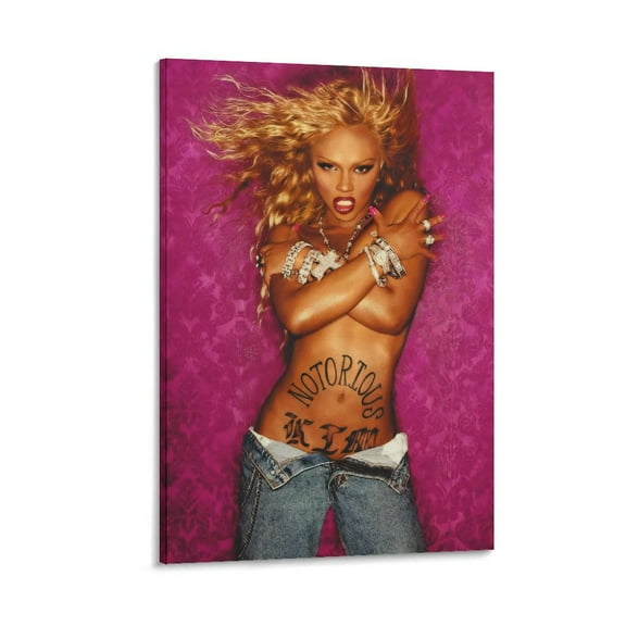 Poster Lil' Kim Rapper Performer Art Canvas Poster Wall Art Picture Prints Hanging Photo Gift Decor Home Posters Artworks 12x18inch(30x45cm)