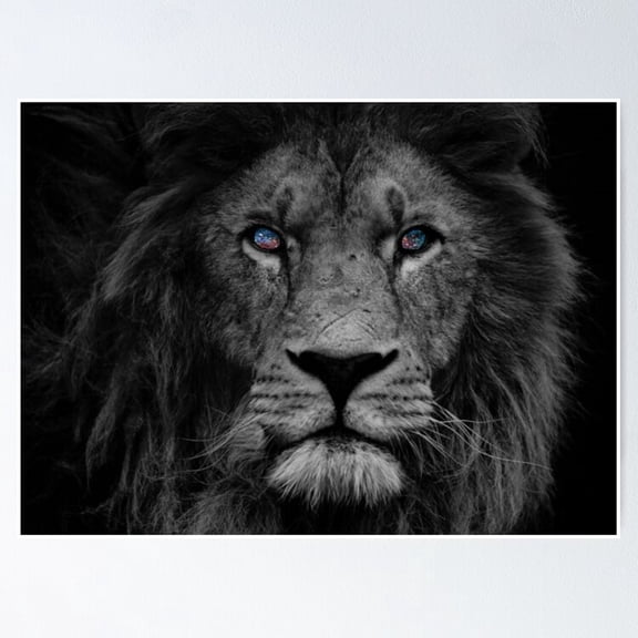 Poster Lion Time! - No Framed, Vintage Wall Art, Trendy Retro Print, Positive Quote Poster, Room Decor, Wall Art, 8x12