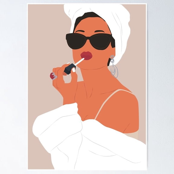 Poster Lips - No Framed, Vintage Wall Art, Trendy Retro Print, Positive Quote Poster, Room Decor, Wall Art, 8x12