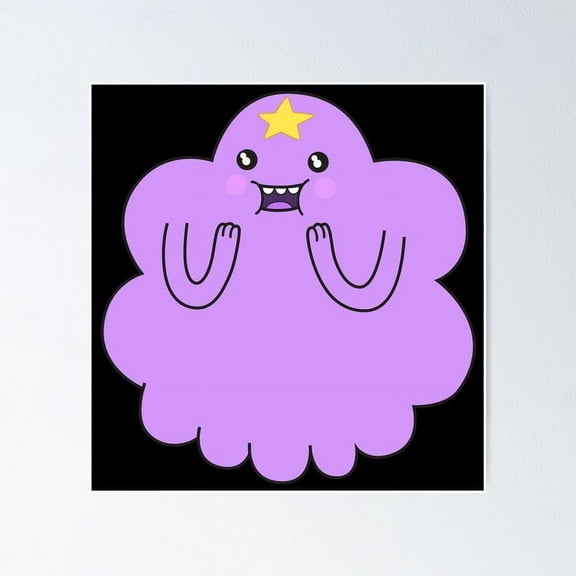 Poster Lumpy Space Princess - No Framed, Vintage Wall Art, Trendy Retro Print, Positive Quote Poster, Room Decor, Wall Art, 8x12