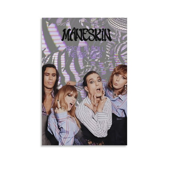 Poster MÃ¥neskin Art Rock Band Canvas Wall Art Poster Decorative Bedroom Modern Home Print Picture Artworks Posters 12x18inch(30x45cm)