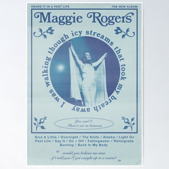 Poster Maggie Rogers Heard It In A Past Life Concert - No Framed, Vintage Wall Art, Trendy Retro Print, Positive Quote Poster, Room Decor, Wall Art, 12x18