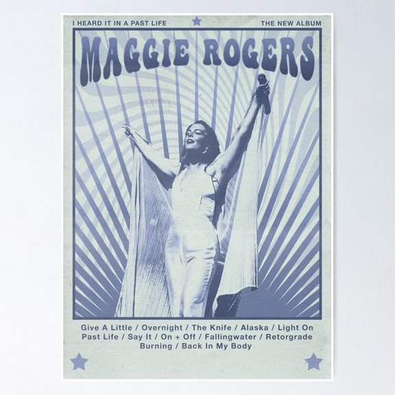 Poster Maggie Rogers Retro - No Framed, Vintage Wall Art, Trendy Retro Print, Positive Quote Poster, Room Decor, Wall Art, 8x12