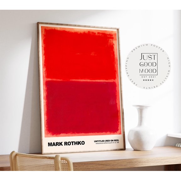 Poster Mark Rothko · Untitled (Red On Red) · Expressionism, Color Field · Print , Poster Print Only