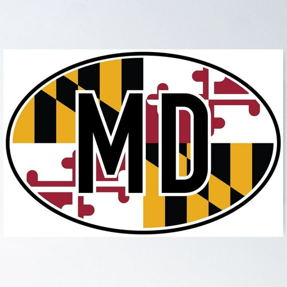 Poster Maryland Vehicle Registration Code - No Framed, Vintage Wall Art, Trendy Retro Print, Positive Quote Poster, Room Decor, Wall Art, 12x18