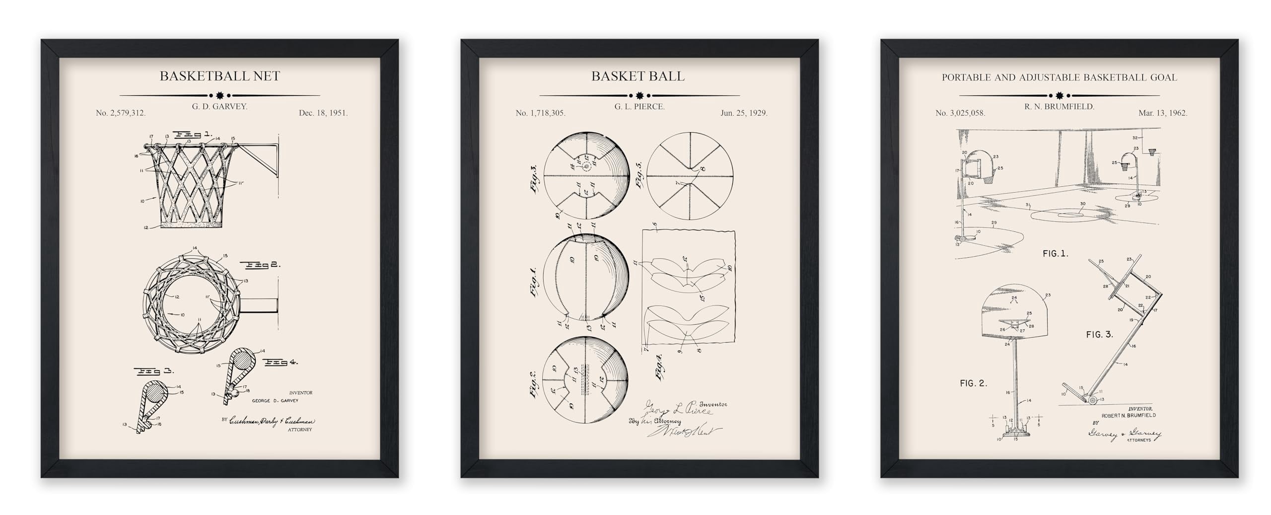 Poster Master 3-Piece Basketball Blueprint Poster - Basketball Net ...