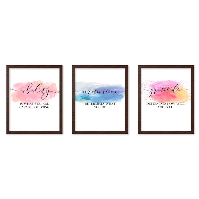 Poster Master 3Piece Motivational Poster Retro Inspirational Print