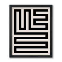 Poster Master Abstract Maze Poster - Geometric Print - Abstract Art - Line Art - Mid Century Modern Art - Illustration Art - Minimal Art - Living Room or Office Wall Decor - 8x10 UNFRAMED 