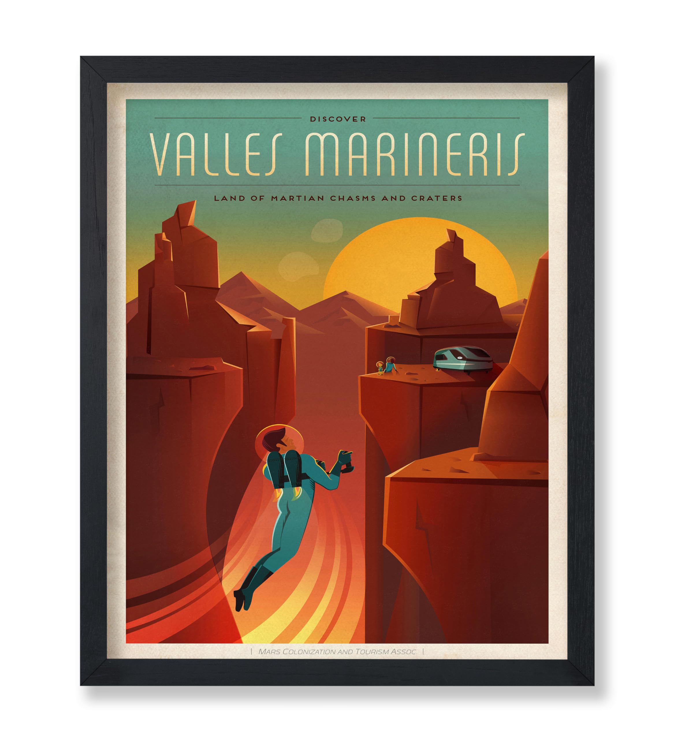 Poster Master Astronomy Poster - Valles Marineris Travel Poster - Gift ...