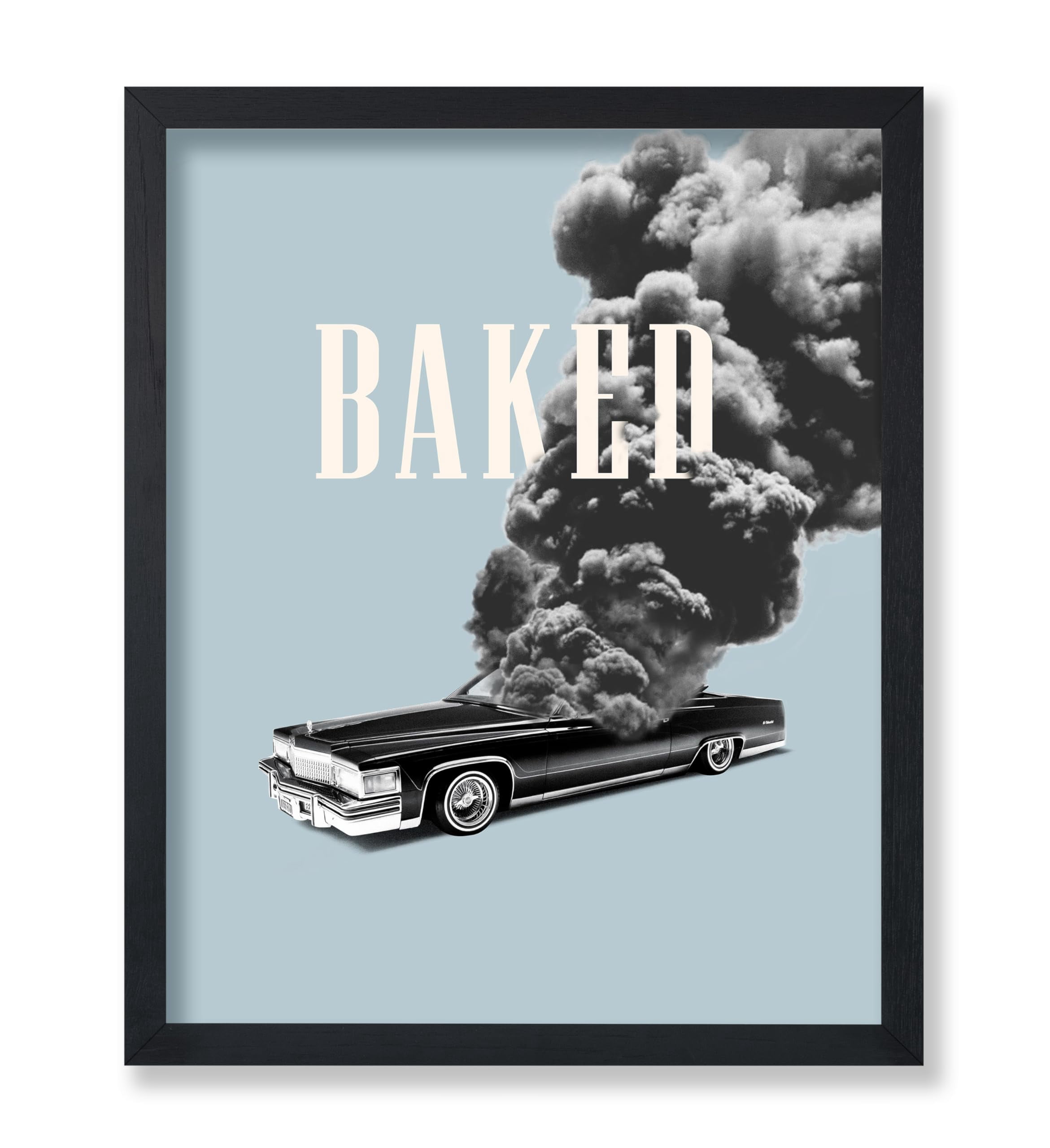 Poster Master Baked Poster - Retro Black Car Print - Sesh Art - Trippy ... - Trip W Muse Luxury Decor With