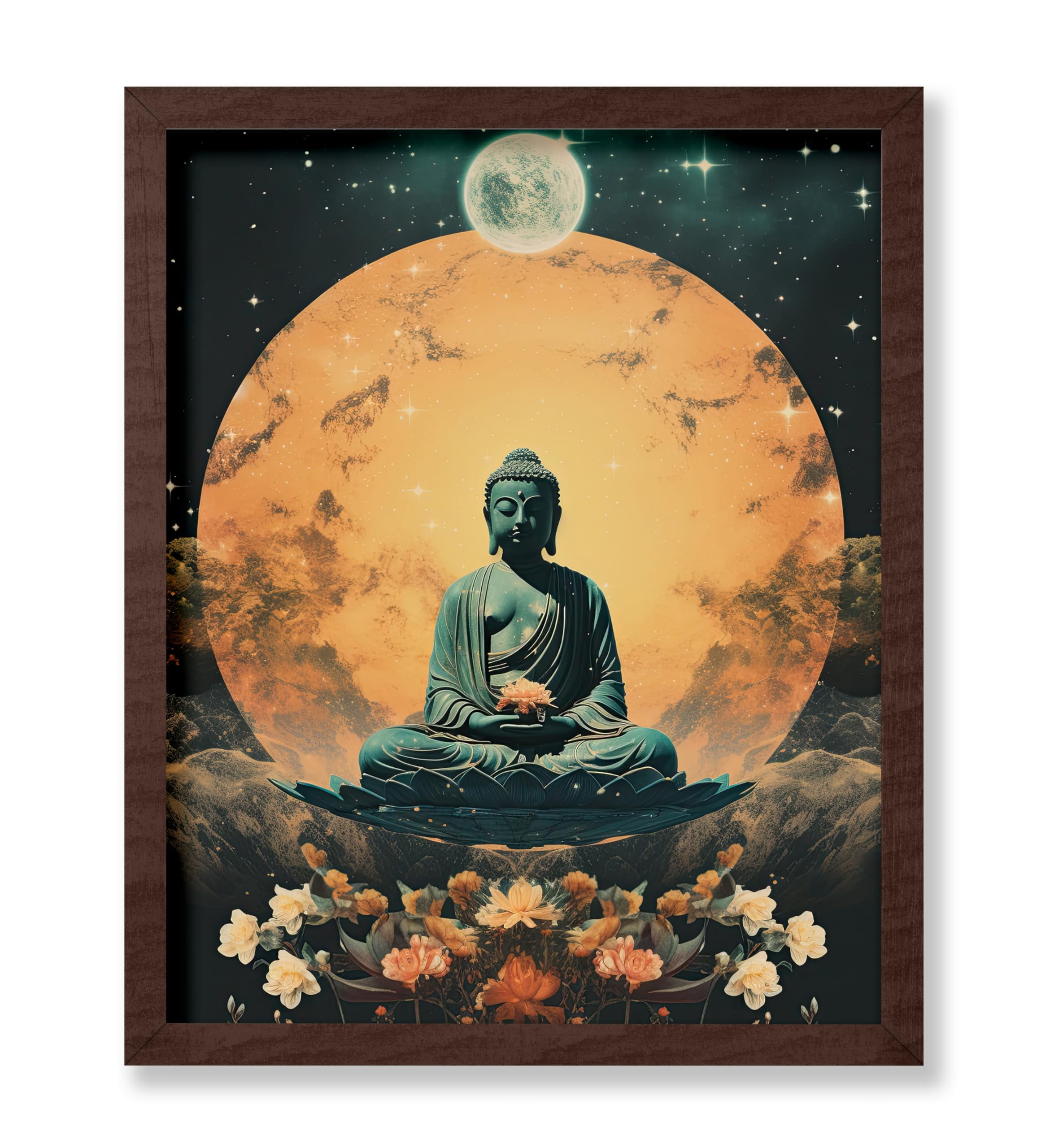 Poster Master Buddha Poster - Meditation Print - Trippy Art - Surreal ...