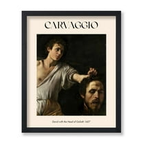 Poster Master Caravaggio Poster - David with the Head of Goliath Print - Baroque Art - Italian Art - Mythology Art - Book of Samuel Art - Classic Living Room or Office Decor - 8x10 UNFRAMED 