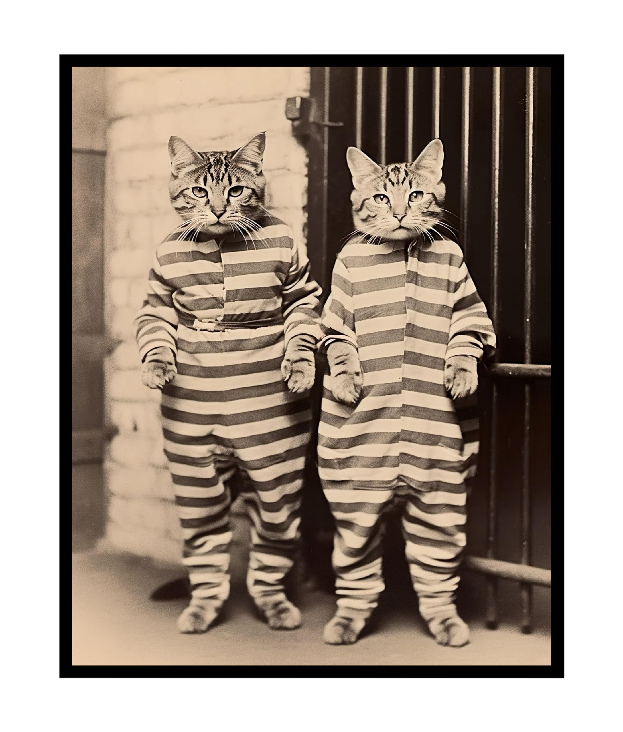 Poster Master Cat Poster - Cats in Jail Print - Photograph Art - Prison ...