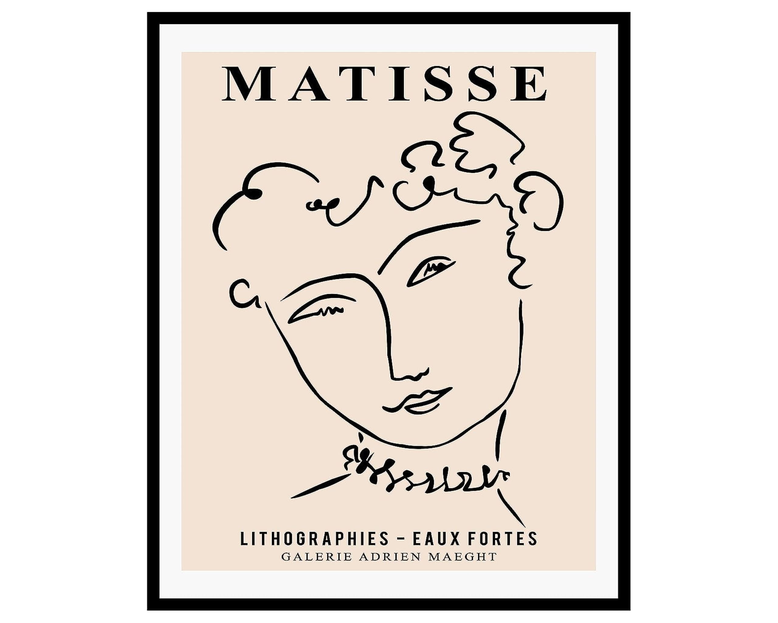 Poster Master Classic Henri Matisse Poster - Vintage Minimalist Print ...