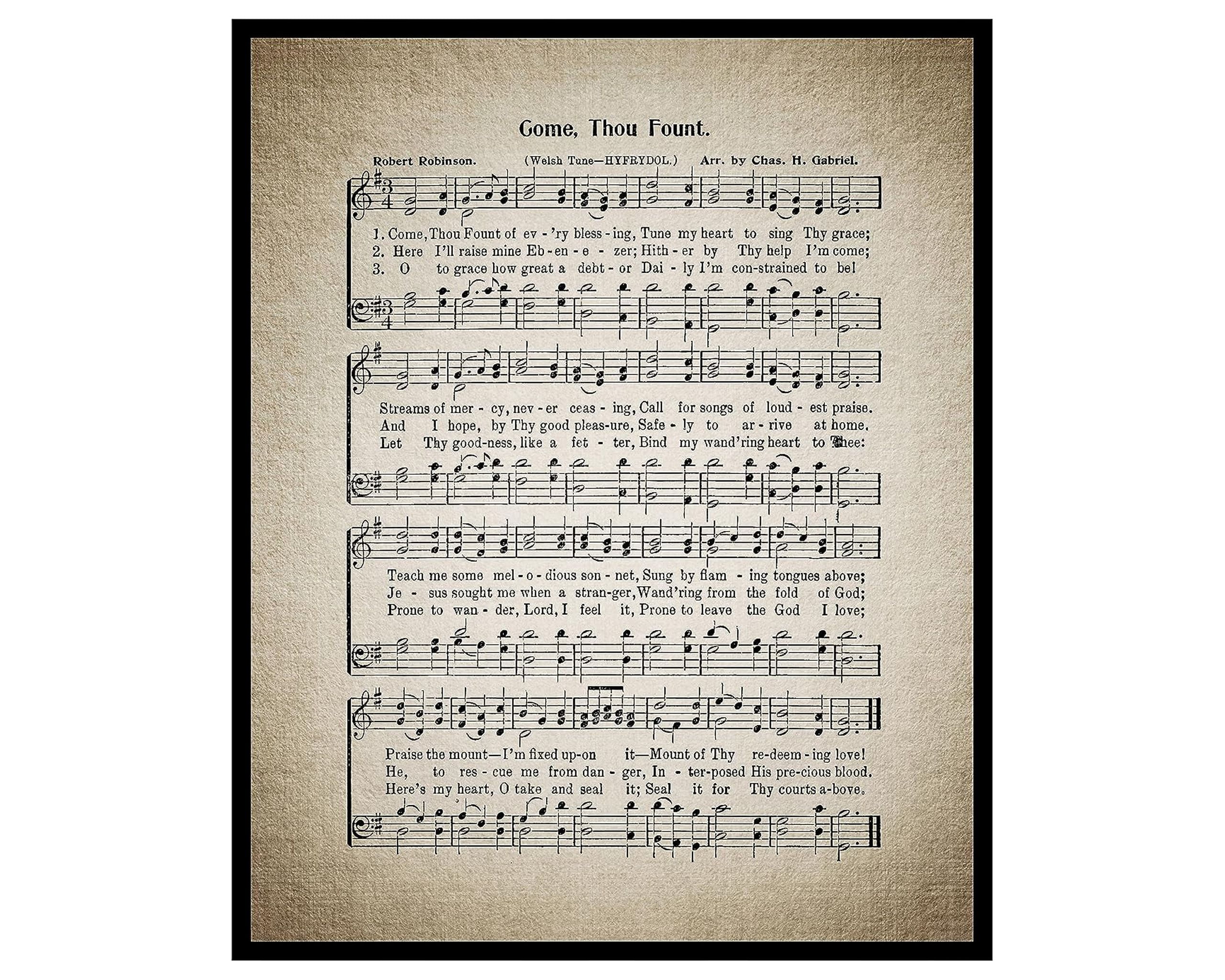 Poster Master Classic Music Vintage Instructional Print 16x20 UNFRAMED Wall Art Gift Artist Singer Come Thou Fount Hymnal Sheet Song Rhythm Note Deco 43b5934a e058 4396 b335 526cf6d1716e.306d1c3bbd0120eca8c960b19748fed4