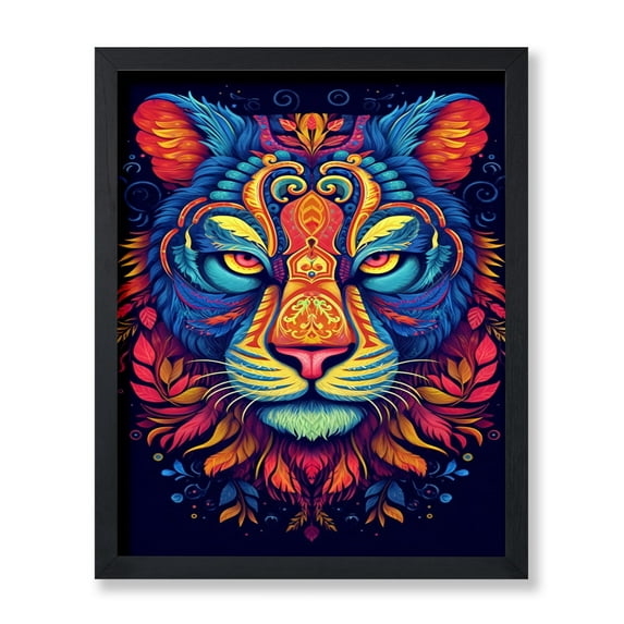 Poster Master Colorful Tiger Poster - Portrait Print - Graffiti Art - Abstract Art - Psychedelic Art - Gift for Men, Women & Animal Lover - Decor for Bedroom or Kid's Room - 8x10 UNFRAMED
