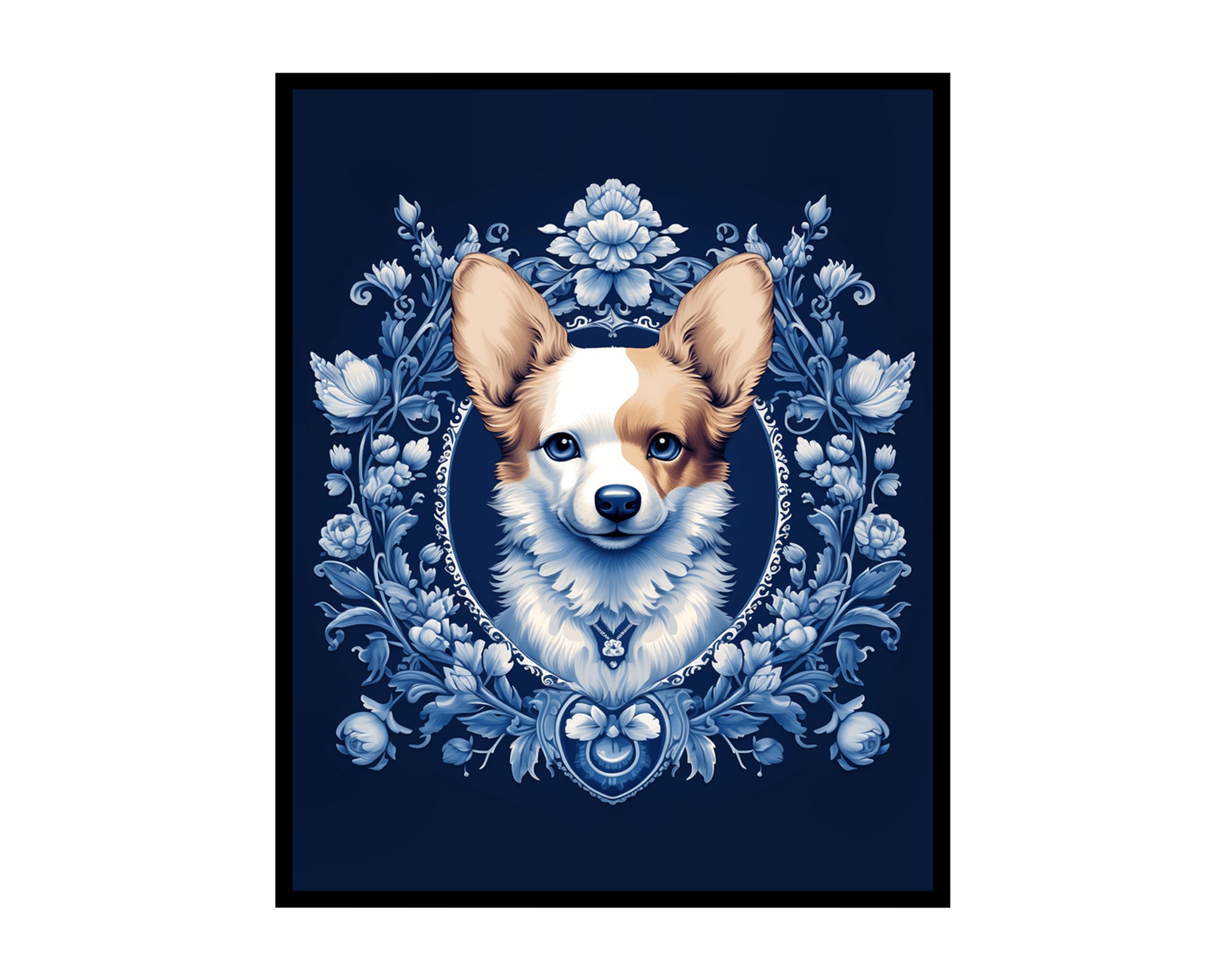 Poster Master Poster Dog Print Flower Art Ornamental Art