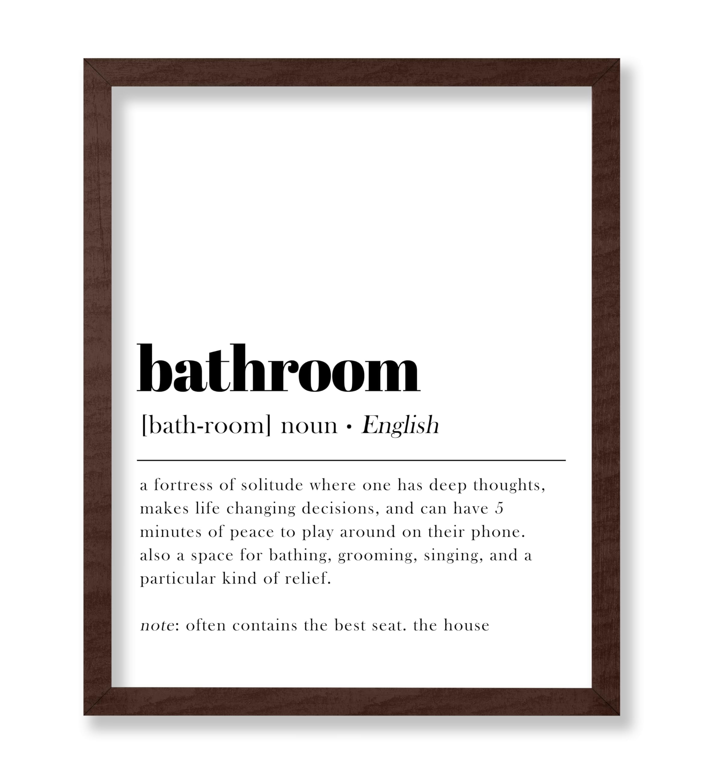 Poster Master Dictionary Art Poster - Bathroom Definition, Best Seat In ...